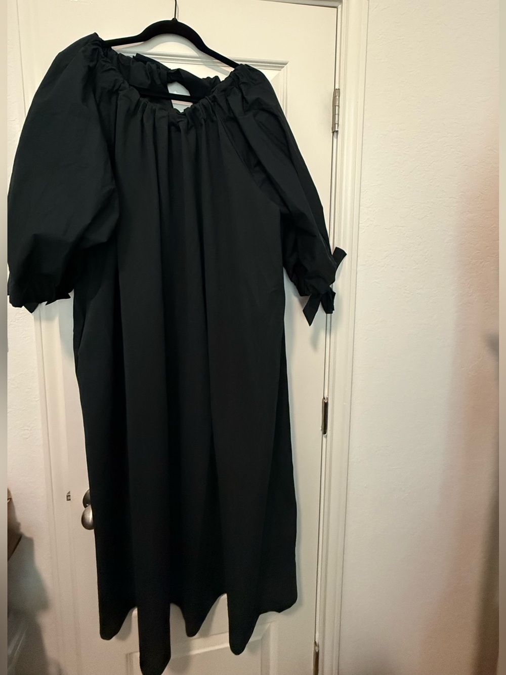 COS Black Gathered Dress